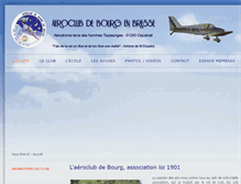 Tablet Screenshot of aeroclub-bourg-en-bresse.com